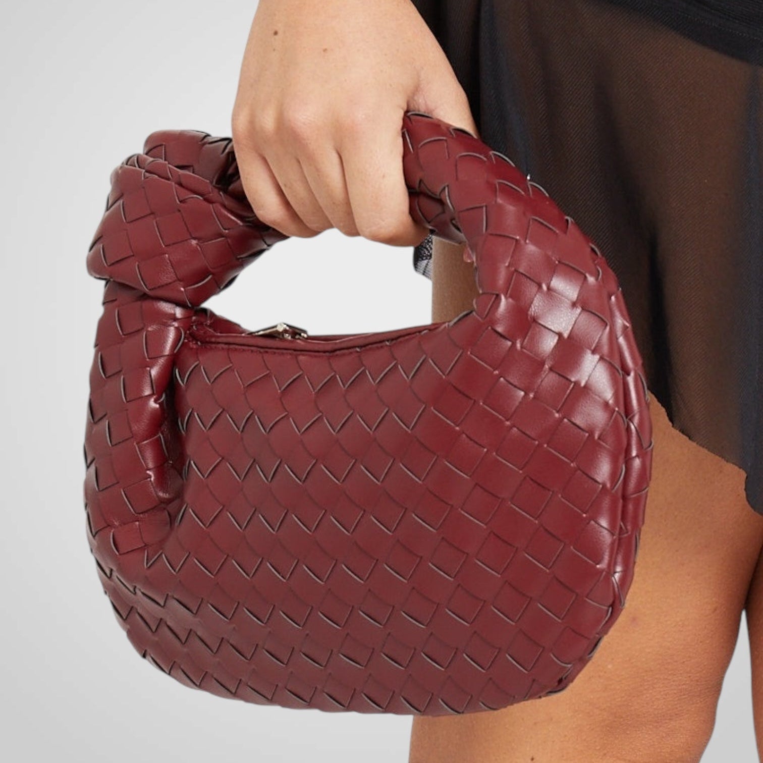 Aura | Mini Woven Knot Handle Bag