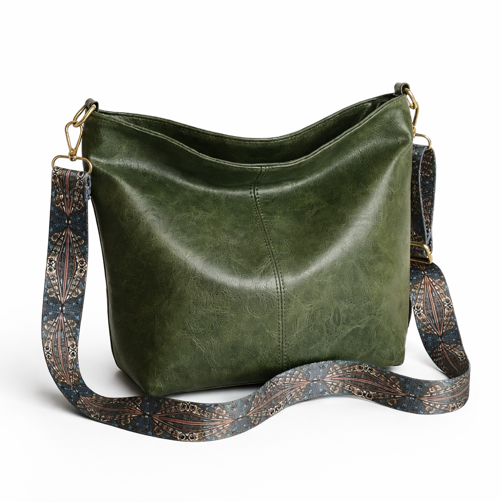Demetra | Green Lightweight PU Leather Bag for Women
