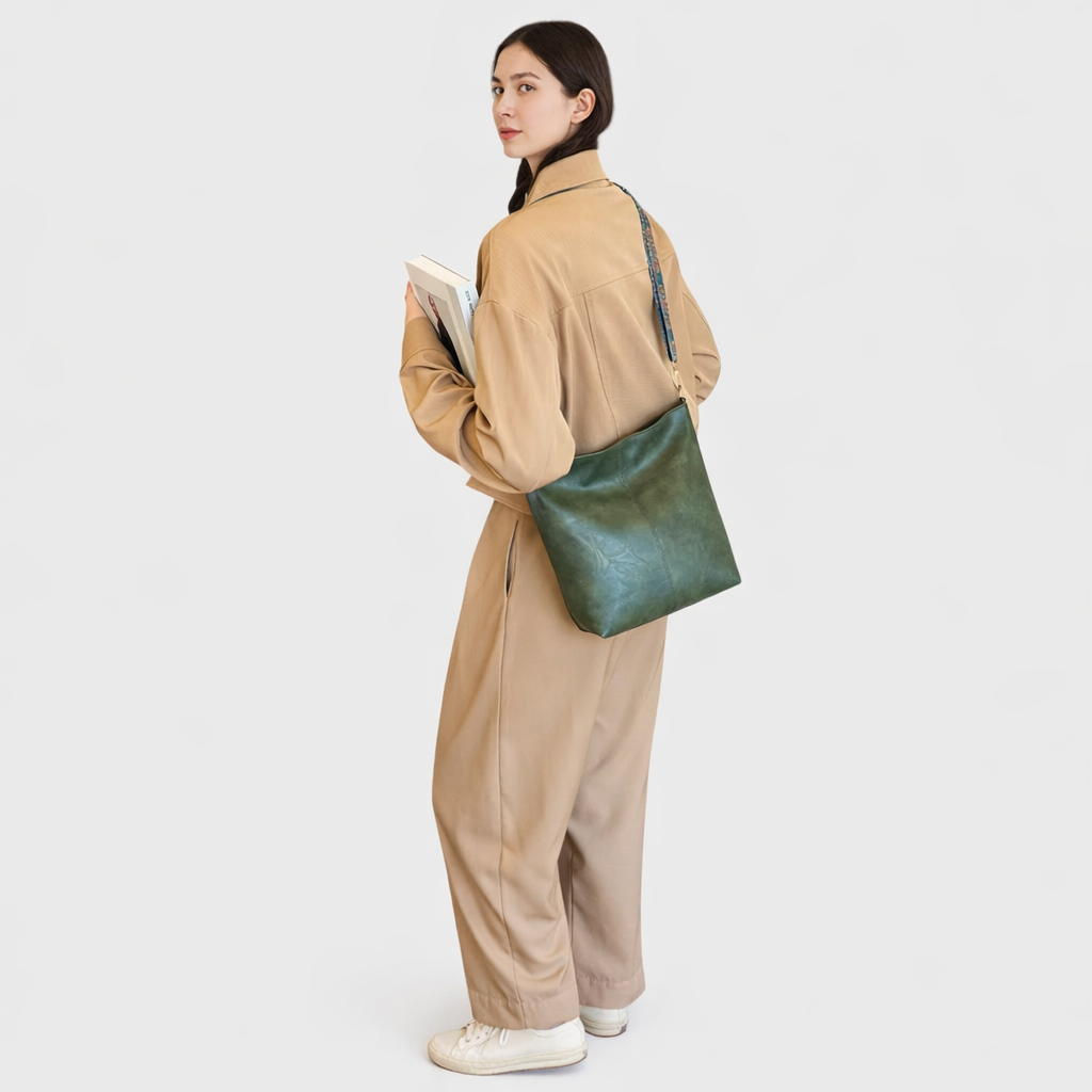 Demetra | Green Lightweight PU Leather Bag for Women