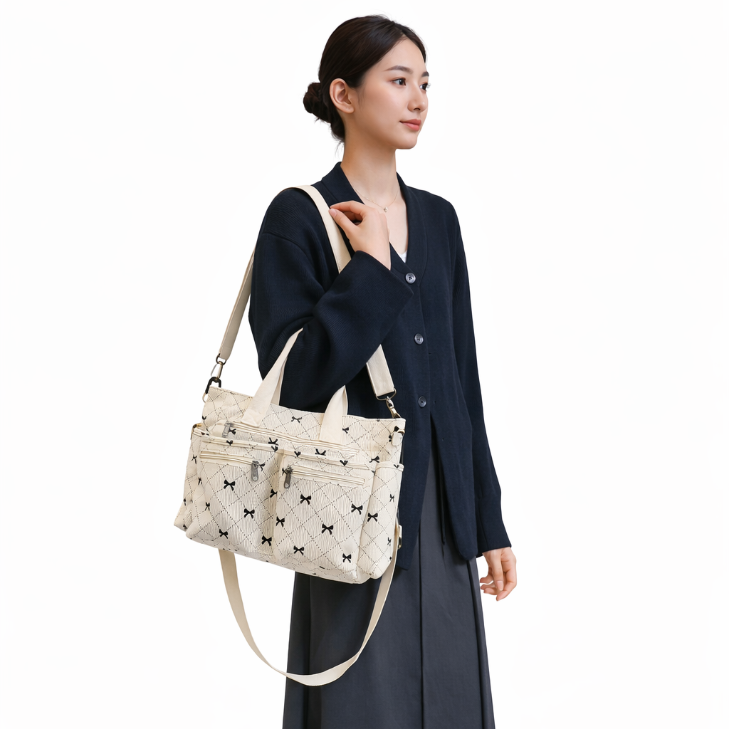 Kanna | Ribbon & Stitch Detail Bag