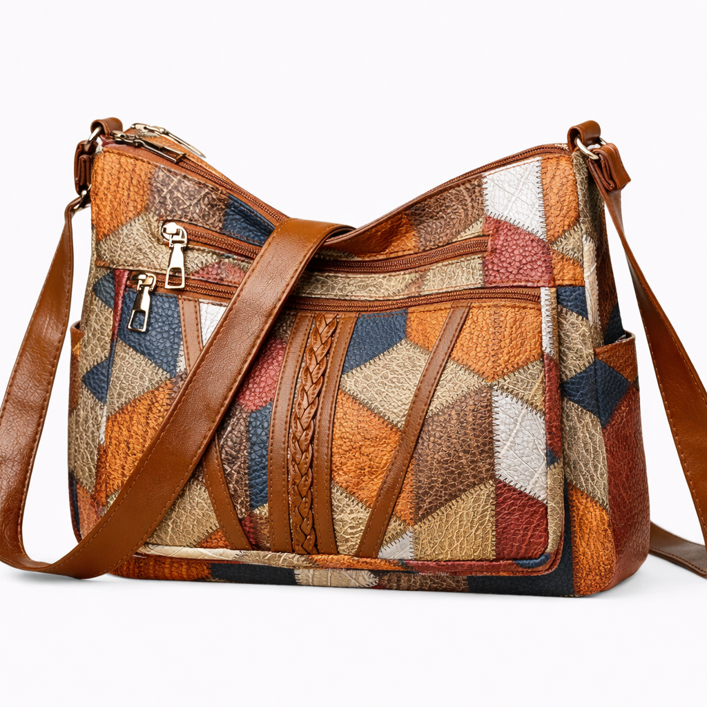 Miresta | Patchwork Leather Shoulder Bag