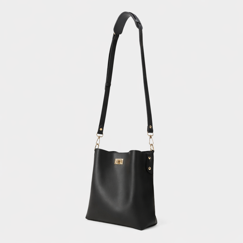 Quennie | Black Bucket Bag