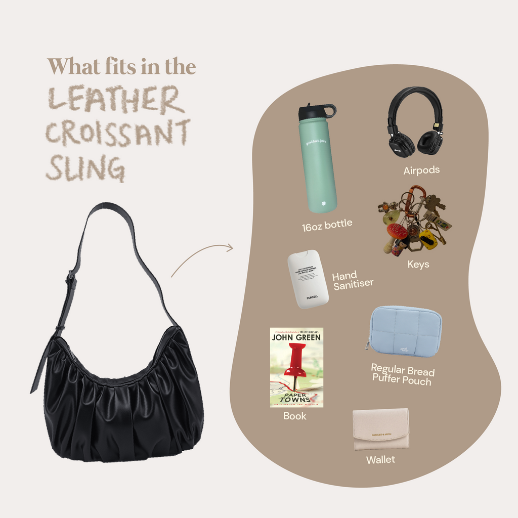 Chara | Leather Croissant Sling Bag